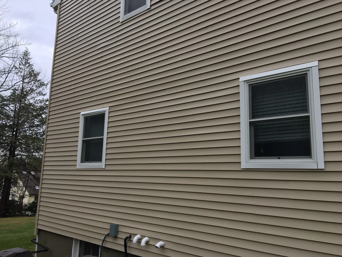 Freshly soft-washed house exterior in Worcester County, MA — Pro Pressure Washing