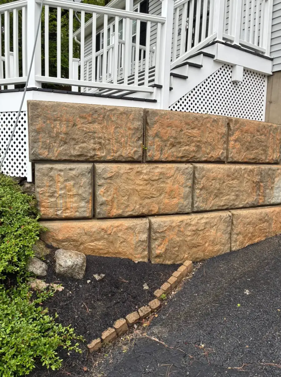 After Retaining Wall Cleaning in Worcester County, MA — Pro Pressure Washing