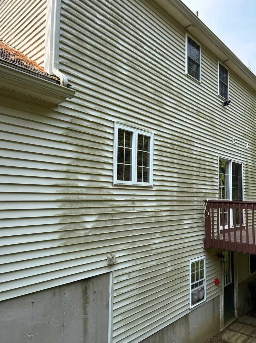 Before House Washing & Algae Removal in Worcester County, MA — Pro Pressure Washing