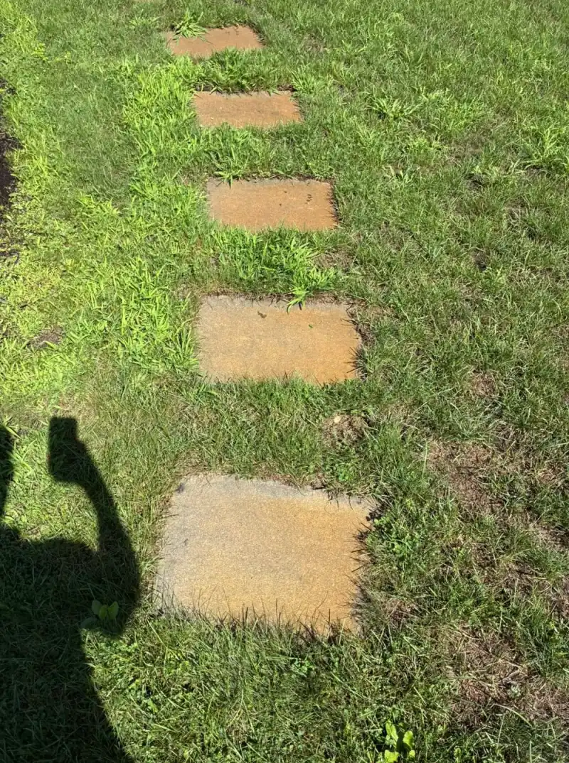 Before Irrigation Rust Stain Removal in Worcester County, MA — Pro Pressure Washing